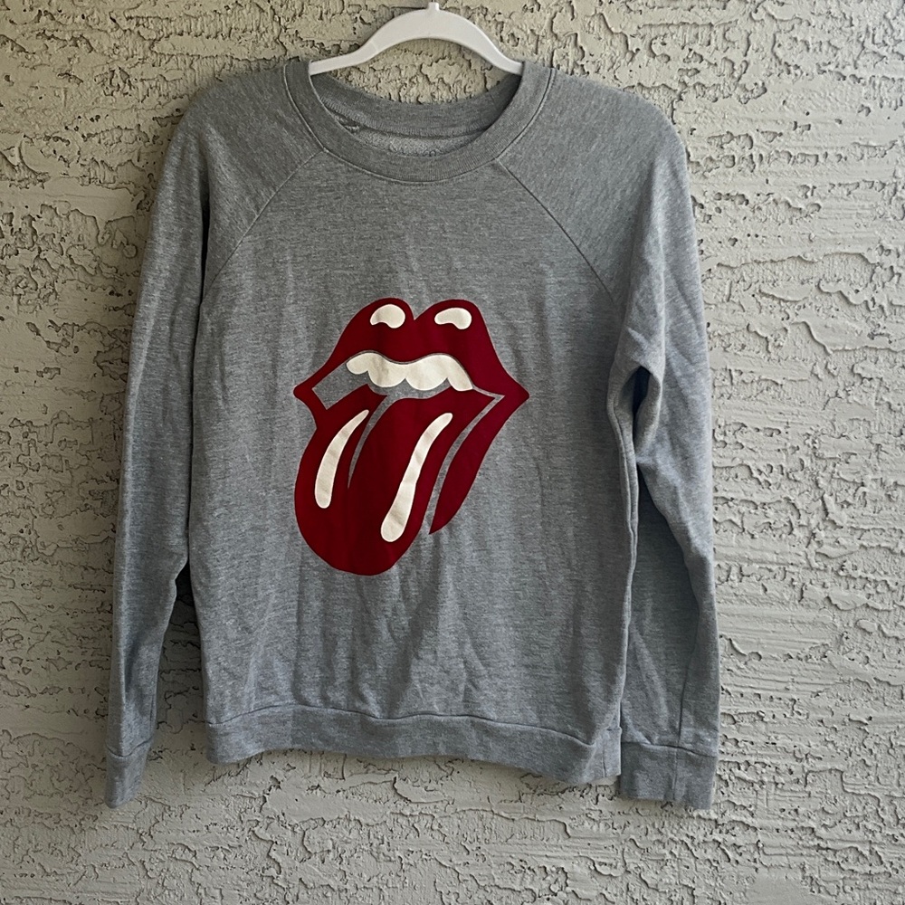 Gray Graphic Women's Crew Neck Sweater